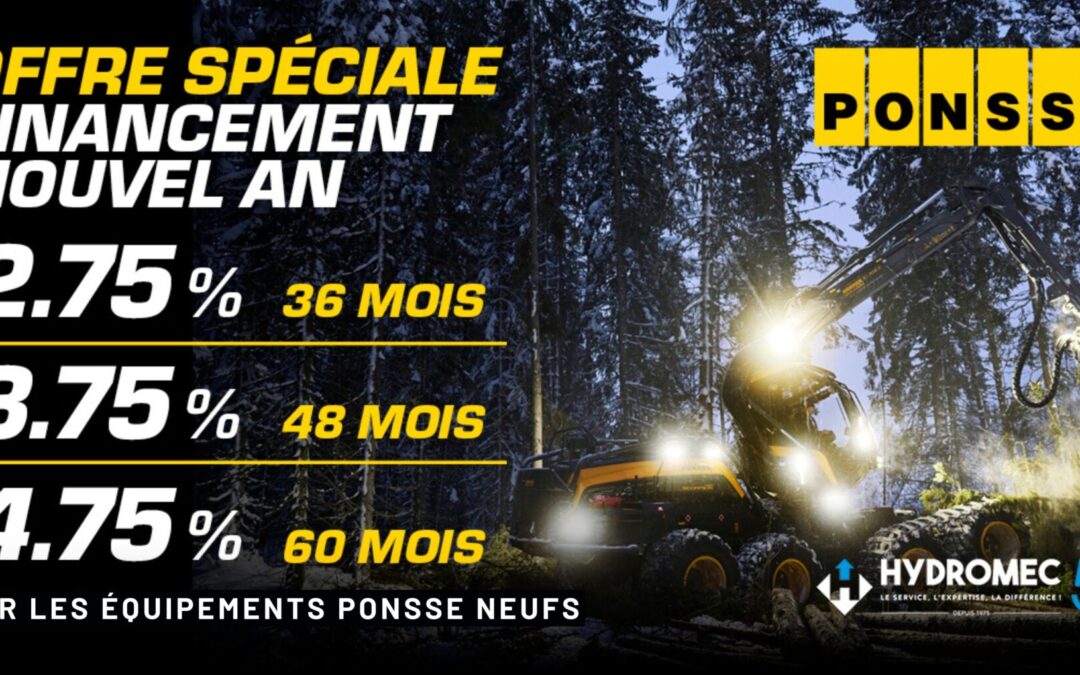 Offre spéciale financement – Équipements PONSSE neufs