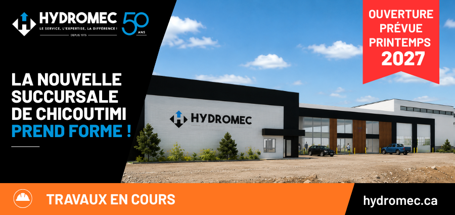 Hydromec lance les travaux de sa nouvelle succursale de Chicoutimi